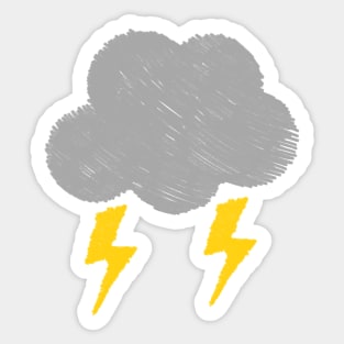 Lightning Cloud Sticker